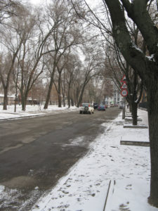 Street on our way to mall - notice the rutted street - sidewalks are not much better.