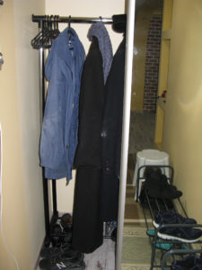 Closet in our entry - mirror covers other side