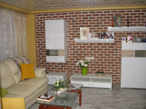 Living room as you walk into our apartment from the entry