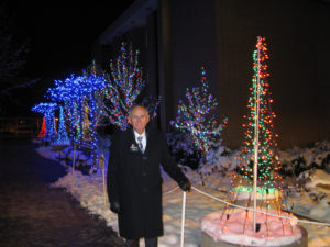 Carl with lights inside MTC campus