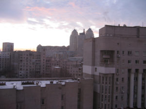 In the center of this picture there is a building with two towers that are kind of domed with another tower between.  That is where our mission president lives.  We were there for a Christmas party last night and it is very posh. 