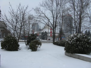 Not far from us is a huge round building called the circus and it actually is a circus with animals and all.   It is very noisy with music playing often.  
