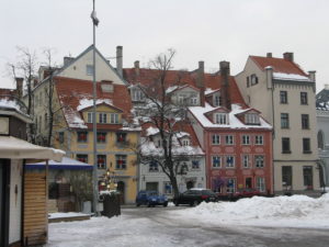 We loved these three houses all decked out with Christmas finery. They are a good sampling of the houses we saw all over the town. All unique and all different but reminiscent of the past. These houses are still occupied. Some houses have shops on the first floor and apartments upstairs, some are businesses, others are actual residences.