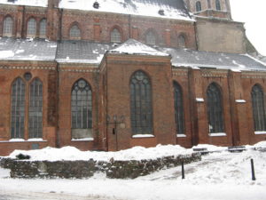 This is St. Peter's Church - the oldest church in Riga. They say the oldest reference to it is in 1205 AD. It is a huge building with a very high steeple.