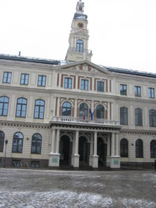 This is the Rigas Dome, a government building of some kind.