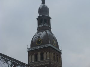 Looking up at the dome of Dome Cathedral.  Not as tall as St. Peter's but still impressive. 