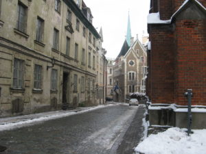 So now we see a Church and the steeple to yet another one behind it.