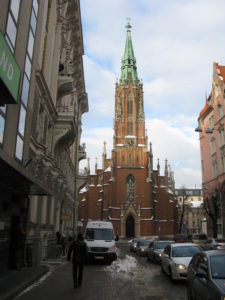 This church you could see from the back window of our hotel. It is in a kind of alley, narrow street, almost hidden. It was all locked up.