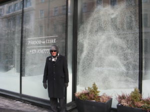 We passed this window as we went to the travel agent. Inside the window it is like a blizzard - three windows actually. Very interesting.