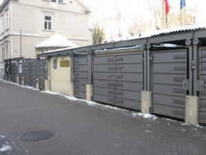 This is the Czech Embassy. It is really closed up.