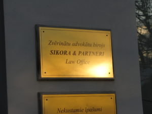 Walking down the street near our hotel we saw this sign - wonder if Bishop Sikora has relatives in Riga?