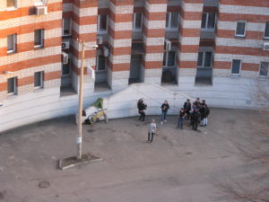 Boys gathering togeher.