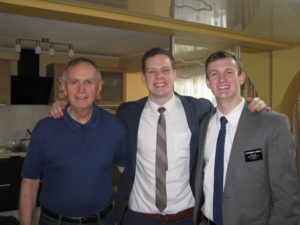 Elder Morgenegg with Elder Litchfield (born in Canada but now from Eugene Oregan) and Elder Hubbard (from Bloomington Indiana).