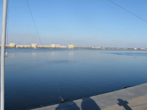 A view across the river to Dnepropetrovsk Left Bank.