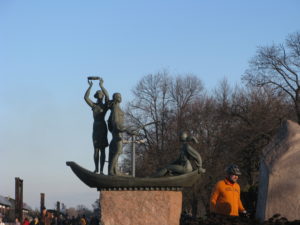 This sculpture is to the Youth. I took several views. It is very detailed and interesting.