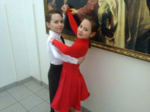 These two dancers are brother and sister and I understand they have won many contests in ball room dancing.
