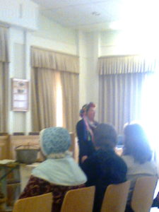 This woman had on a traditional Ukrainian head dress and sang a beautiful Ukrainian lullaby.