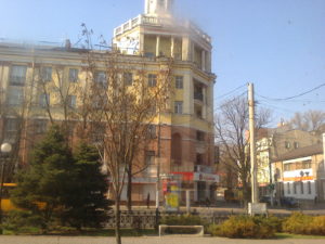 This is an interesting building that we pass on the tram. I took this through the tram window before I dropped my phone.