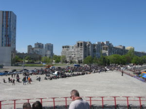 Motorcycle gathering from the Ball
