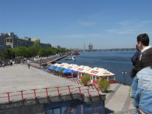 Cabana type restaurant on the river