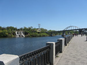 Waterfall on the island