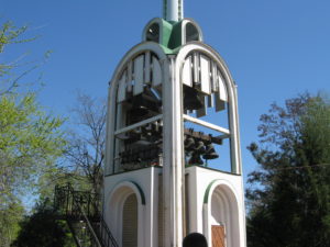 Ribbons on the bells - these were hung the Saturday before Easter and are still there.
