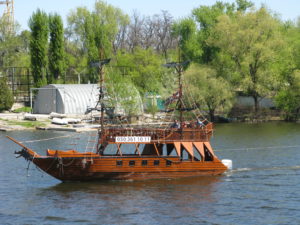 The pulling boat - we have seen this boat with lots of passengers and music.
