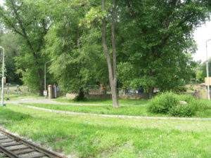 Yet another playground area. this one has huge tunnel slides.