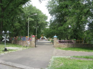 Closer view of the playground.