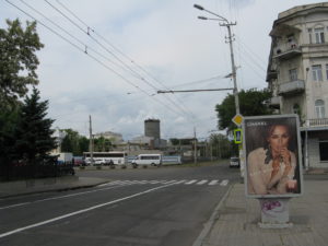 We asked what this was and it seems that the city of Dnepr has been building an underground Metro for many years (like 30 or so) and it doesn't seem to be progressing too fast. We have never seen anyone working on it but the trams go around it and people seem to ignore it.