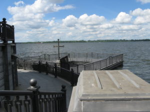 What we didn't notice before is the little like pier out behind the Chapel.