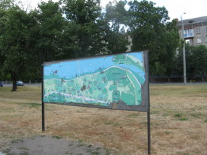 This is a map of the city from the walkway and includes all the walkway. It was interesting to look at.