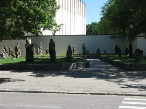 These statues are all around Dnepro and there is like a garden of them here next to the museum. Inside there is a section which talks about them - looked like they were excavated. However, we are not sure as we couldn't read the words just looked at the pictures.