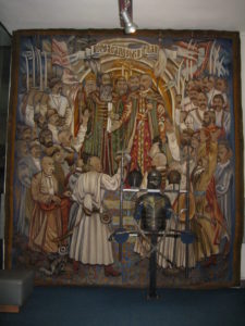 This is a huge tapestry hanging on the wall in one room - it is quite amazing in color and detail.