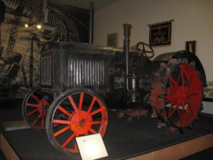 A tractor - nicely painted and preserved.