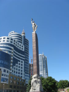 Top of the monument - the "lady victory."