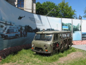 War trash turned into war memorial art.