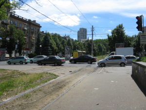 As we waited for the tram I took some pictures of what it is like at a tram stop. I took these of the tram stop going the other direction across the road.