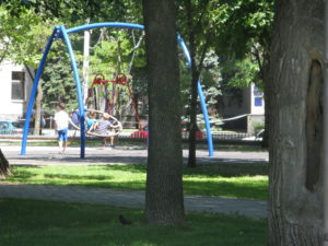 I thought this round multi person swing looked like fun and the children on it seemed to think so as well.