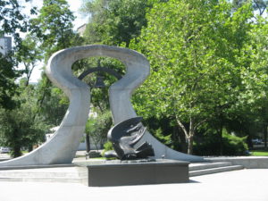 Here is a close up. While we were sitting in the shade for a while two little girls tried to climb the sides - they didn't get up very far but it was fun to watch.