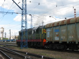 A freight train that seemed to be just passing through.