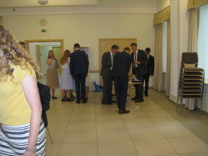 Food is an important part of any missionary gathering. Here they are getting fruit, bread, peanut butter and nutella, and water for a snack. Later we had pizza for lunch with salads and peanut butter and chocolate bars for dessert.