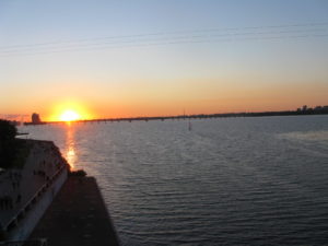 The sun is just starting to go down here.