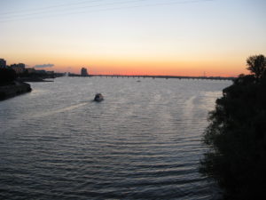 One of many boats we saw out on the river.