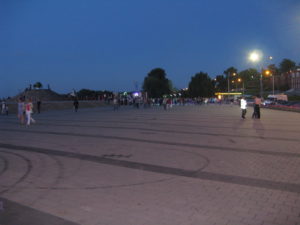 Here is a far away picture where you can see how much area is available for dancing and watching.