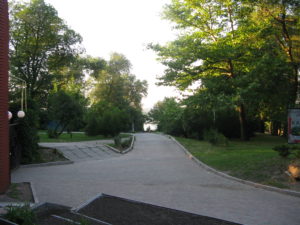 View across the river from the concert hall.